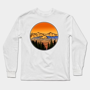 Crater Lake Sunset Long Sleeve T-Shirt